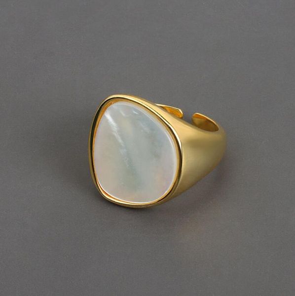 

new arrival ins style shell gold & silver ring for women designer rings jewelry gifts, Golden;silver