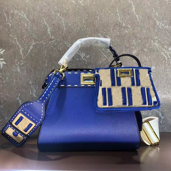 

women handbag purse shopping tote bags ring pocket grain genuine leather crossbody bags hand stitching classic twist lock removable adjustab