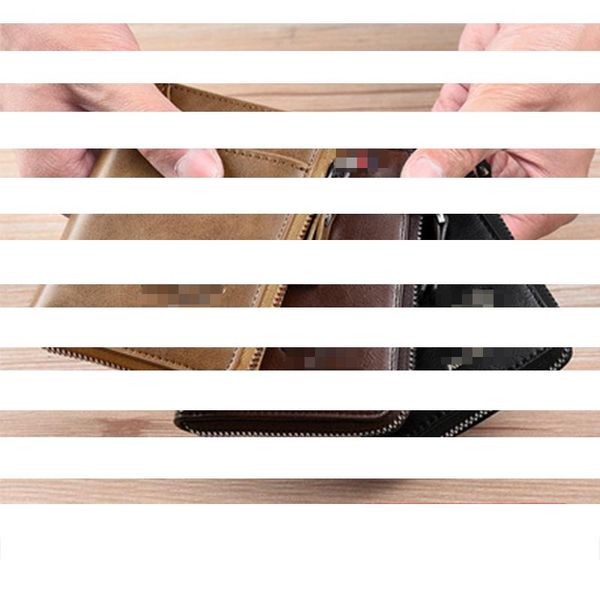 

card holders multifunctional leather wallet, Brown;gray