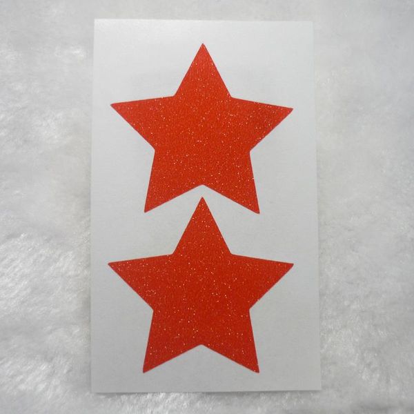 

red glitter star stickers envelope seals, paper label, letter seal, wedding invitation invite gift wrap