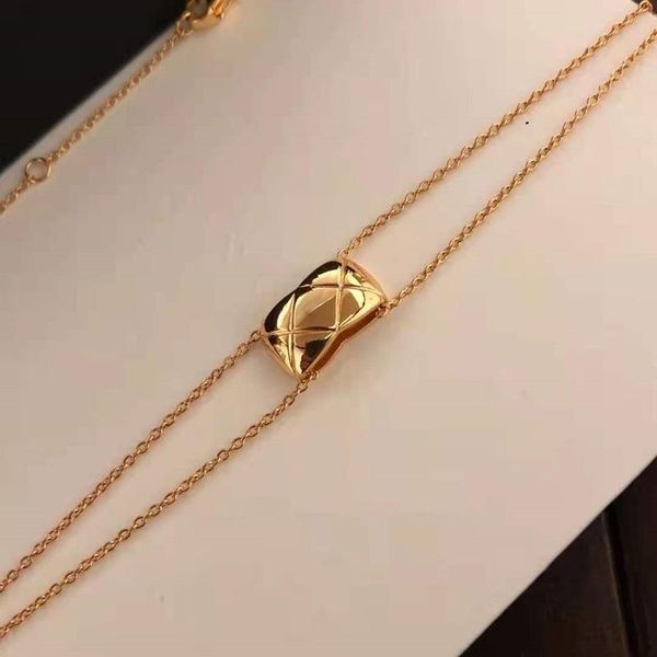 

chains copper crush cross charm necklace double chain choker wave edge geometric jewelry for women brand design titanium steel, Silver