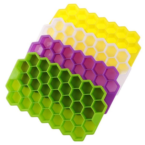 

honeycomb shape ice cube 37 cubes tray mold storage containers baking moulds