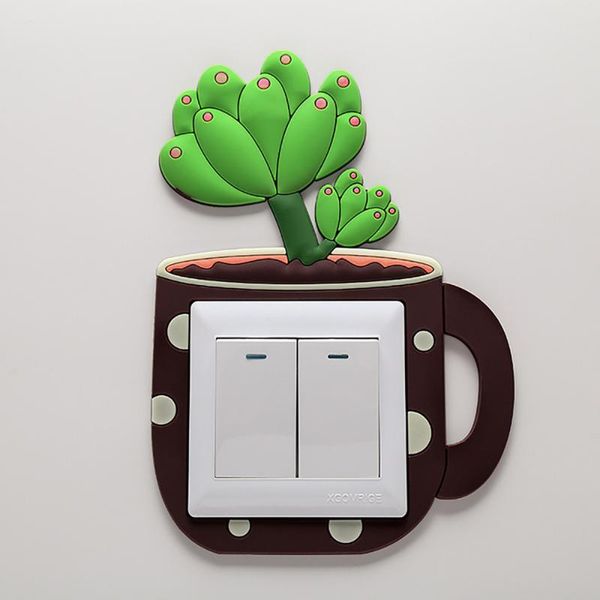 

wall stickers switch cover adapter socket protective sleeve decoration creative luminous outlet lovely cartoon 3d illuminated