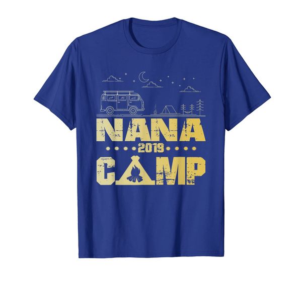 

nana camp 2019 family vacations tshirt vintage camping, White;black