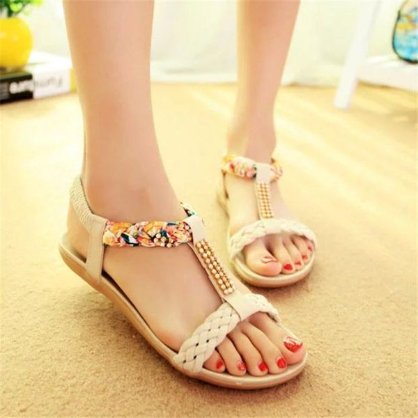 

women sandals summer shoes beach ladies comfortable female flats sandalias mujer, Black
