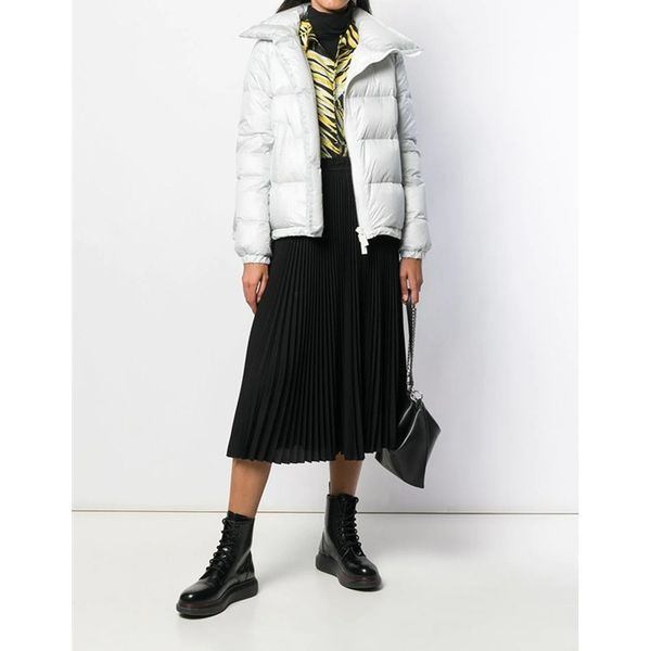 

2021 winter down jacket design side zipper women's warm thickened coat, Black