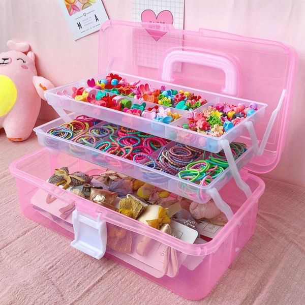 

hair accessories child storage box deskjewelry girl's head rope hairpin kids headwear, Slivery;white