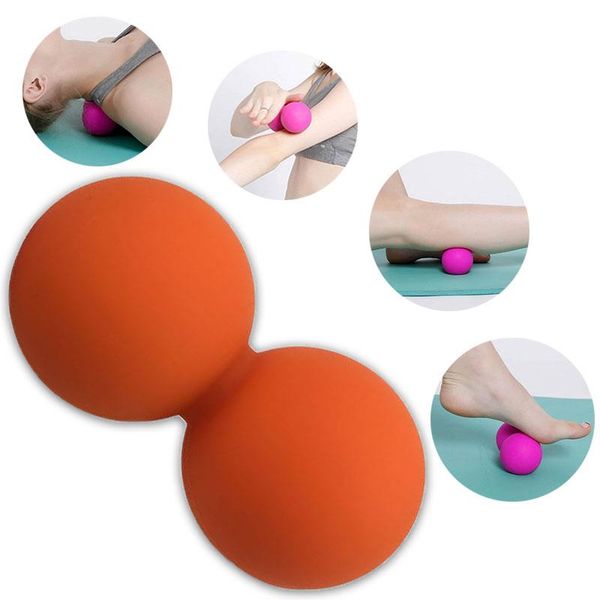 

fitness balls peanut massage ball exercise gym yoga full body trigger point therapy myofascial release double lacrosse muscle sport