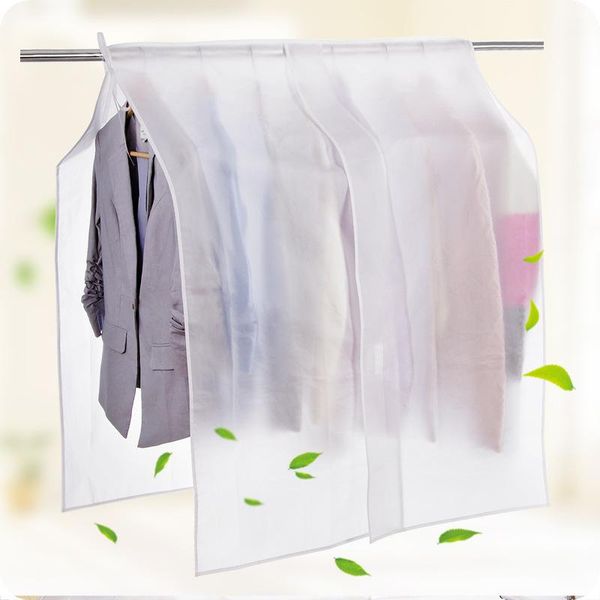 

clothing & wardrobe storage hanging garment dust cover translucent coat suits protector clothes bag organizer dust-proof covers waterproof