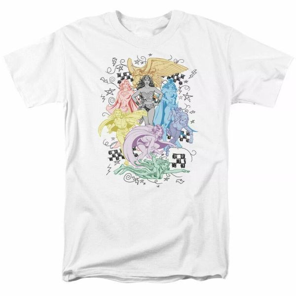 

Justice League Super Women Power T Shirt Licensed Comic Book Tee White, White;black