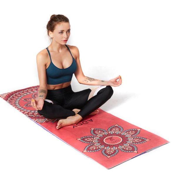 

yoga mat towel cloth fitness blanket soft perfect microfibre skidless practice pilates double sided non-slip absorbent mats