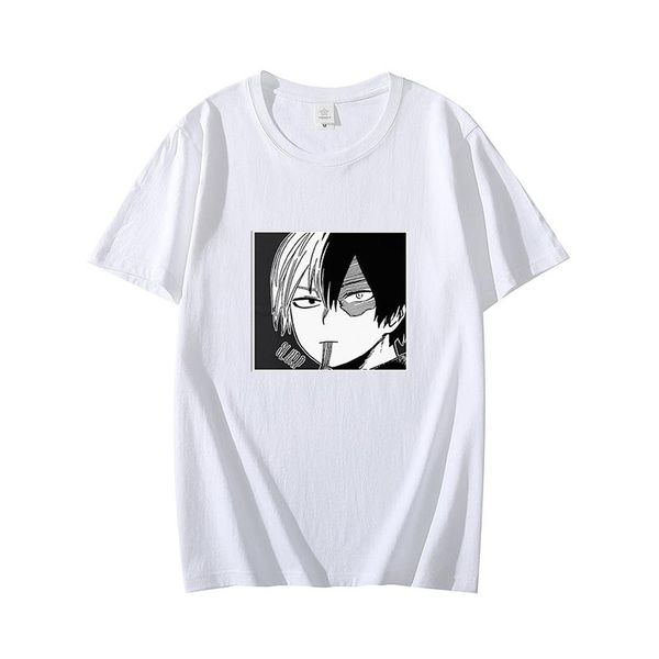 

men's t-shirts japanese anime t-shirt fashion printing summer novelty pure cotton short-sleeved funny top, White;black