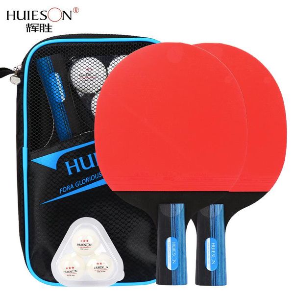 

table tennis raquets huieson s300 bat 7 layers wood racket long short handle pong paddle pimples in with bag for beginners
