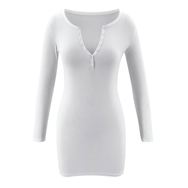 

casual dresses women long sleeve solid color dress fashion bodycon for ladies, Black;gray