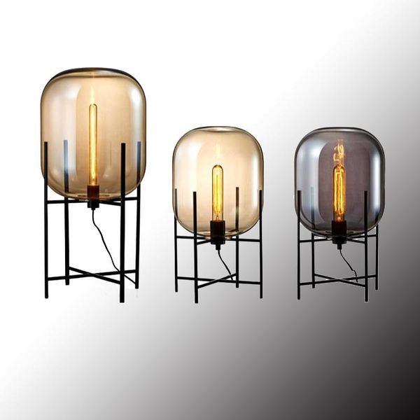 

arrival creative simple floor lamp glass lampshade desk light black body design home shop restaurant decoration lighting table lamps