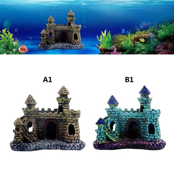 

artificial house resin castle fish tank landscape ornament aquarium decorations