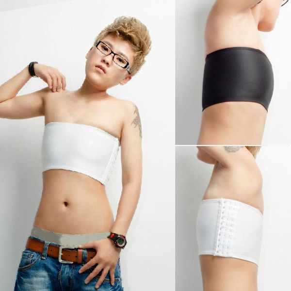 

women's tanks & camis lingerie breathable strapless chest breast binder trans lesbian tomboy cosplay, White