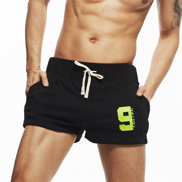

seobean men's shorts casual summer beach small cotton home loose fitness pockets 210716, White;black