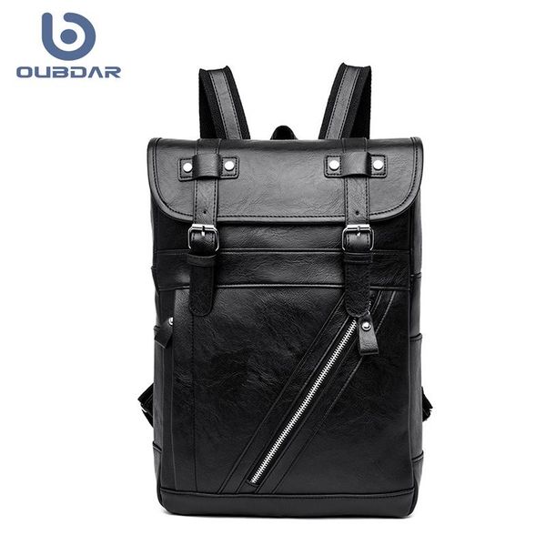 

men and women fashion pu leather backpack school bag style black bags shoulder backpacks for