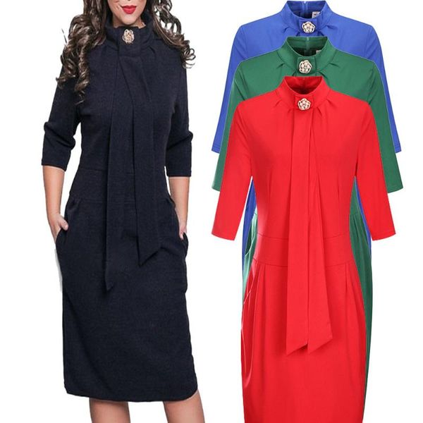 

work dresses fashion elegant womens professional career bodycon pencil dress half sleeve office lady business formal cocktail h1, White;black