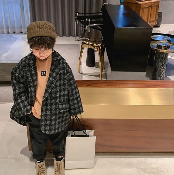 

jackets 2021 wholesale girls boys thicken plaid coat winter cotton full sleeve kids jacket 2-8 years wd653, Blue;gray