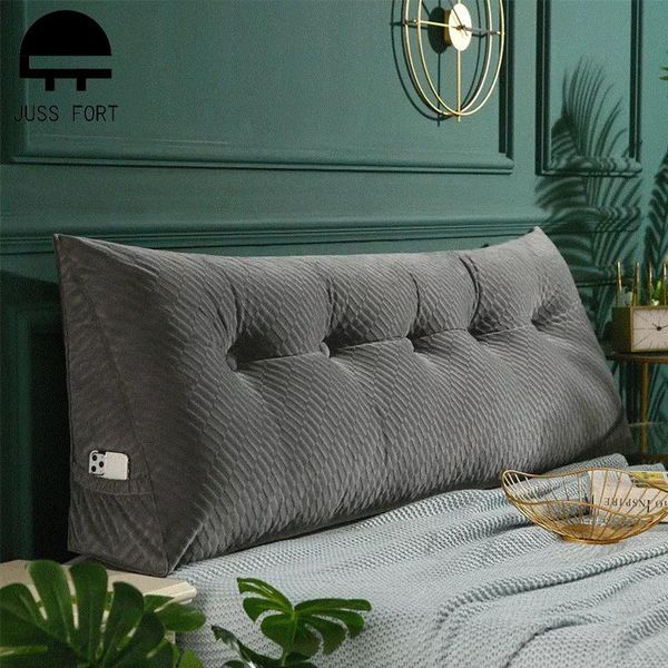 

pillow nordic removable bedside triangular bed backrest comfort velvet sofa cushion back support for couch seat backrests
