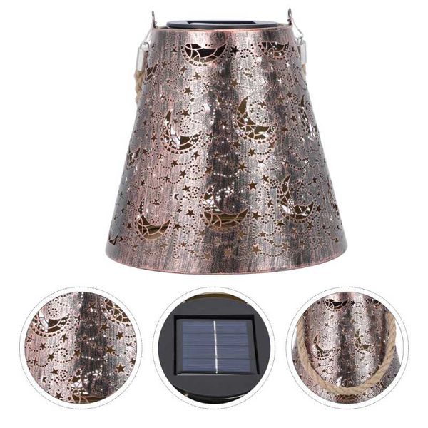 

portable lanterns 1pc solar energy pendant light hollow-out outdoor