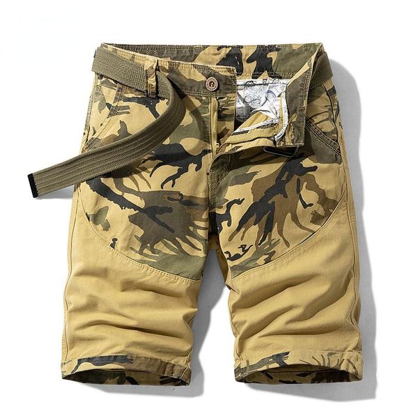 

men's shorts cargo men 2022 spring summer cotton relaxed fit camouflage denim short casual pants clothing social, White;black