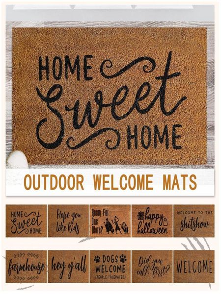 

carpets door mats coir welcome for front funny outside doormat rug kitchen carpet decorative colorful home decor