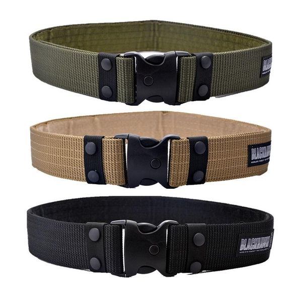 

belts canvas tactical for men women military fans training jungle exploration mountaineering external width, Black;brown