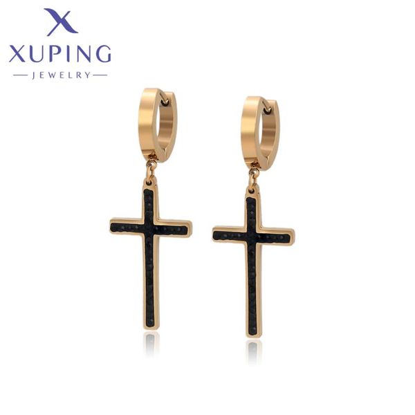 

dangle & chandelier xuping jewelry arrival cross shaped stainless steel earrings for women birthday gifts a00795671, Silver