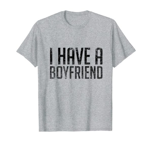 

i have a boyfriend t-shirt, White;black