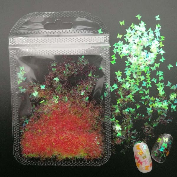 

nail art decorations 3mm holographic butterfly glitter micro laser star flakes 3d silver gold sequins polish manicure decoration