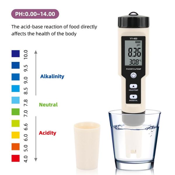 

meters portable 4 in 1 pen type lcd digital water quality ph orp temperature meter tester waterproof 0-9990 ppm measurement detection