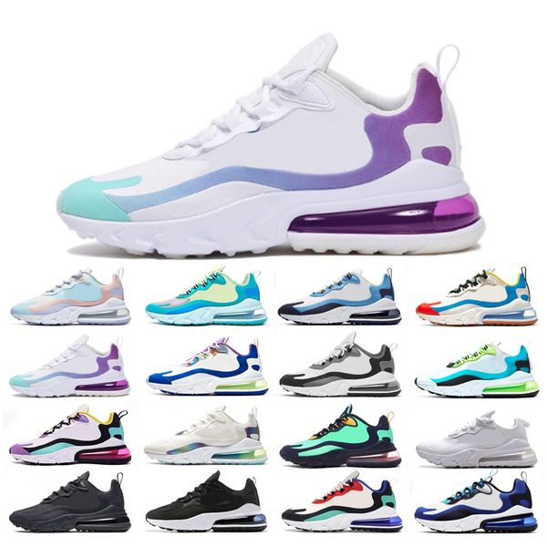 

original react running shoes man woman triple white bauhaus oracle bubble electro green cream blue bright violet dusk purple easter size 36-