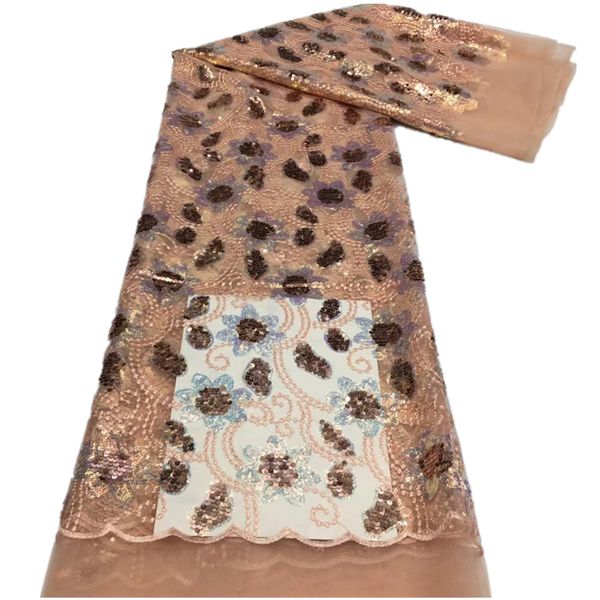 

african lace fabric 2021 embroidered nigerian bridal french tulle with sequin for women dress xx-105, Black;white