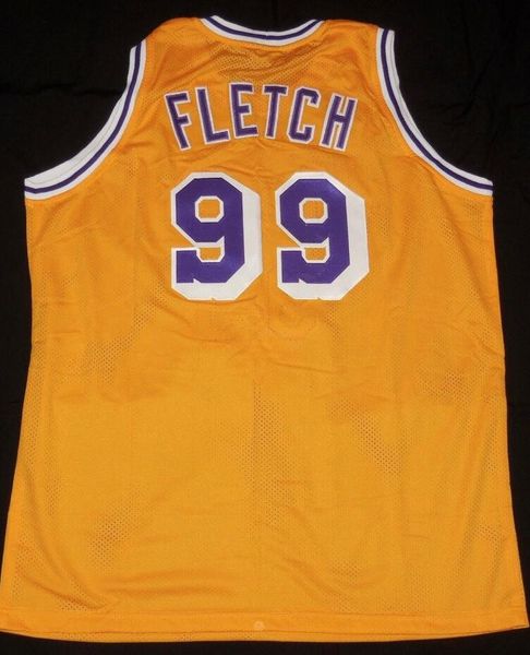 

college basketball jersey #99 chevy chase autographed fletch jerseys men's stitched mesh fabrics throwback custom made size s-5xl, Black