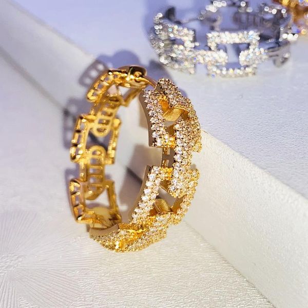 

hoop & huggie link style circle earrings zircon shiny stud jewelry, Golden;silver