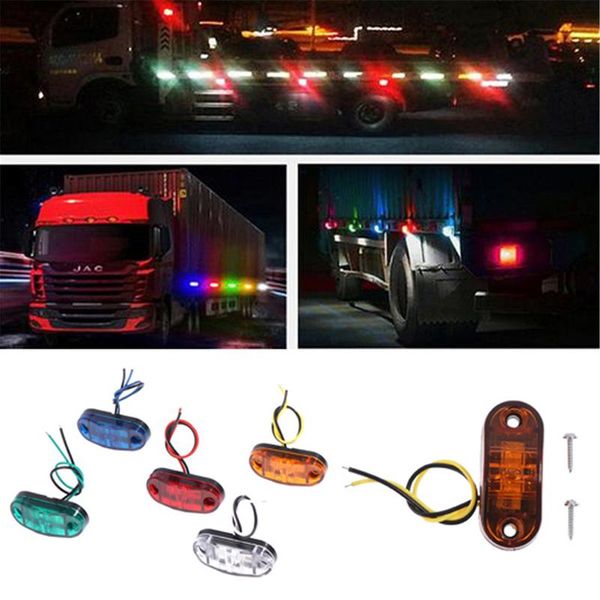 

10pcs 12v 24v led zijmarkation lights trailer car truck emergency