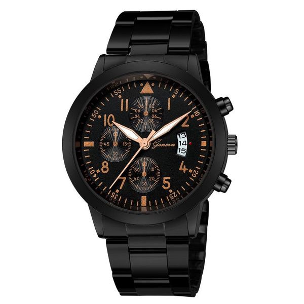

wristwatches 2021 luxury watch men date waterproof quartz watches sport military stainless steel mens business wrist erkek kol saati, Slivery;brown