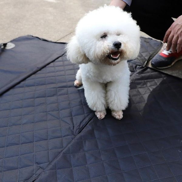 

kennels & pens pet mat dog cushion for scratch proof and bite prevention with zipper black car rear seat waterproof pad