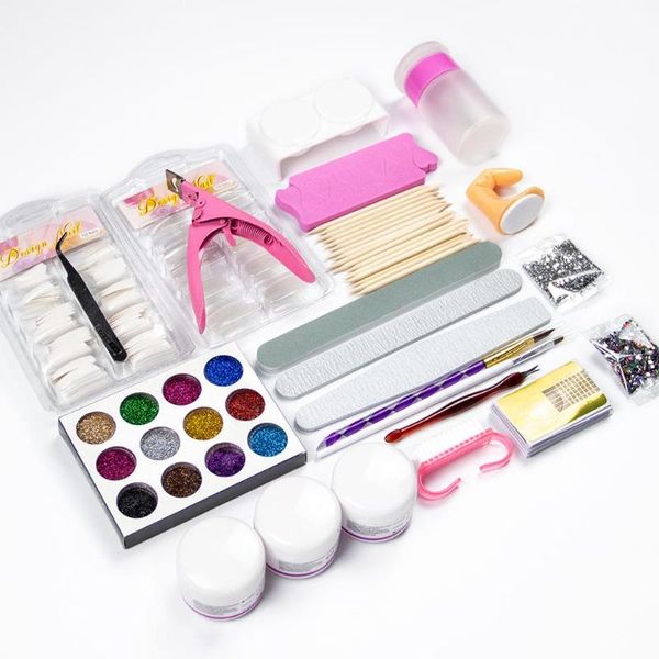 

nail art kits pro acrylic kit manicure and pedicure, tools uv gel powder