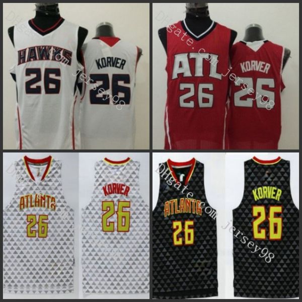 

atlanta hawks men 26 korver retro jersey, Black