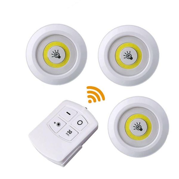 

thrisdar 3w cob dimmable led under cabinet light with remote touch tap puck closet lights kitchen wardrobe stair night