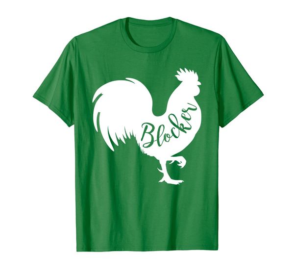

rooster blocker - funny t-shirt, White;black