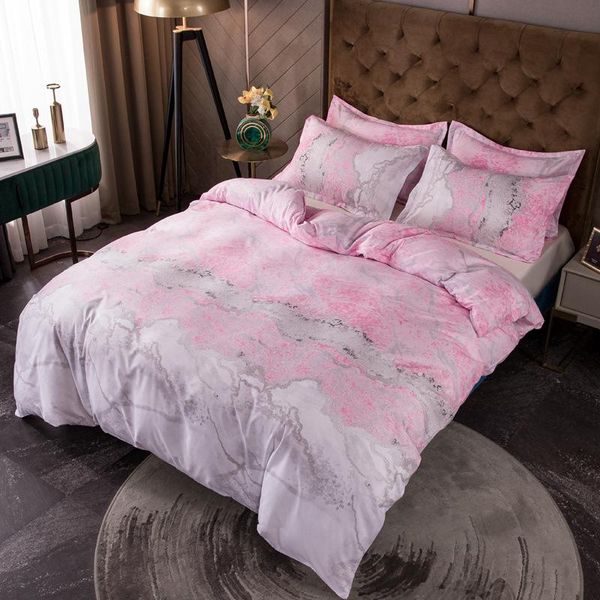 

bedding sets marble bed covers set duvet cover with pillowcases girl boy bedclothes comforter home decor 61123