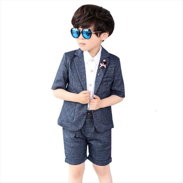 

gentleman suit for boys children wedding boy costume blazer kids formal suits summer infantil menino, Black