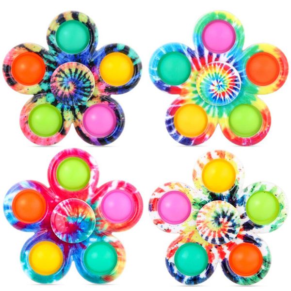 

pop spinners sensory bubbles fidget spinner straps 5-leaf simple dimples finger push fingertip gyro gyroscope kids autism stress relief gift