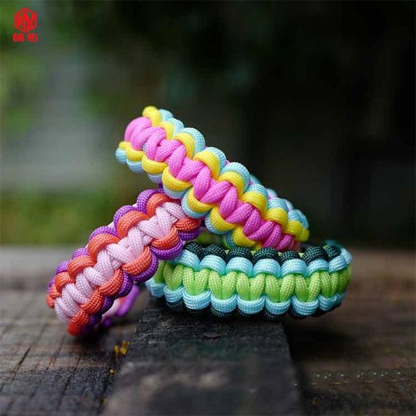 

outdoor camping paracord men and women with the same style trend type couple hand color matching bracelet gadgets