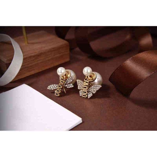 

2022 latest factory wholesale butterfly earrings, Golden